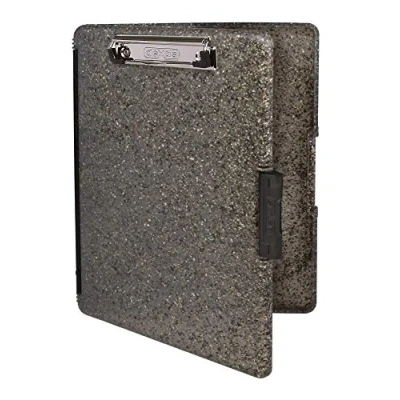 Imagen de Dexas Slimcase 2 portapapeles de plástico con almacenamiento y apertura lateral, granito pesado, suministros oficina para organizar, transportar almacenar, soporte A4, lactancia