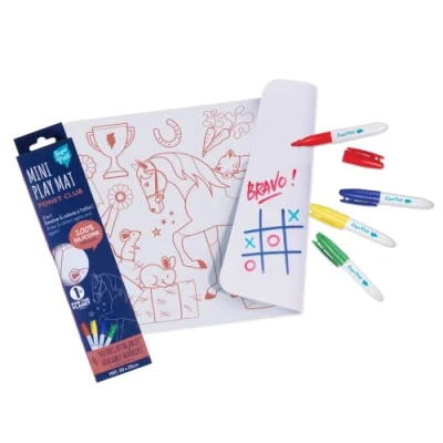 Imagen de SUPER PETIT Juego educativo Pony Reversible Incluye 4 rotuladores borrables Fácil De limpiar Reutilizable Antibacteriano 30 x 20 cm