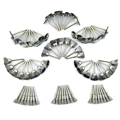 Imagen de Merryland Cepillo Metálico de Alambre Acero para Dremel 72pcs, Circular Copa a Pincel 24pcs Cada Uno, Pulir Herramienta Rotativa Accesorio Eléctrica, RMTA072C1
