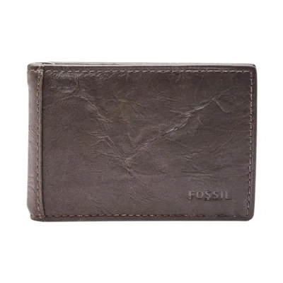 Imagen de Fossil Billetero para hombre Neel, de piel marrón 10.16 cm largo x 1.27 ancho 6.99 alto ML3887200