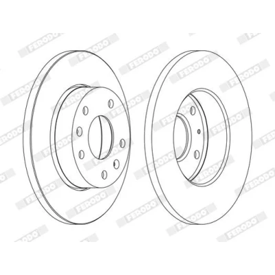Imagen de FERODO PREMIER DDF1100C Disco de freno 262 14 5 macizo revestido con tornillos LAND ROVER: Freelander I SUV Cabrio,