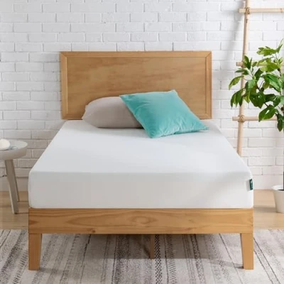 Imagen de Zinus Colchón de Cama Convencional, Espuma con Memoria, Blanco, 90 x 190 cm