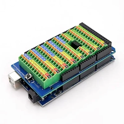 Imagen de Treedix Bloque de terminales tornillo Breakout Shield Board Módulo Expansion Compatible con Arduino MEGA 2560
