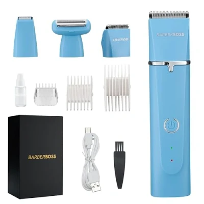 Imagen de BarberBoss Barba recortador de los hombres, hombres corte pelo, kits aseo para máquinas cortar pelo QR 6053