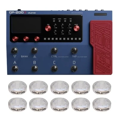 Imagen de VALETON Guitarras Bajo Pedal de Efectos Multi Procesador Modeling IR Gabinets Simulación con FX Loop MIDI I/O Expression estéreo OTG USB GP 200X