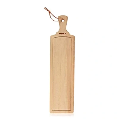 Imagen de BOSKA Serveerplank Amigo M/con asa/madera de haya/queso y aperitivos, marrón, 14 pulgadas