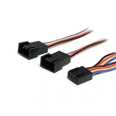 Imagen de StarTech FAN4SPLIT12 Cable divisor de 0.3 m (PWM 4 pines), alimentación ventilador fan placa base macho a hembra