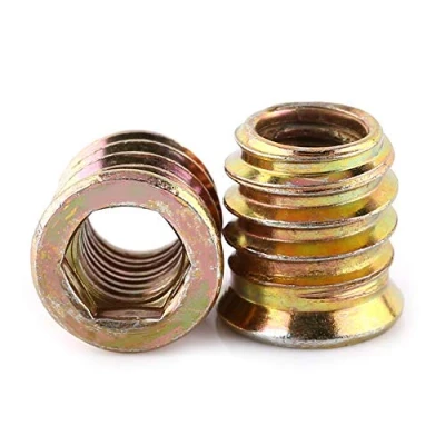 Imagen de Tuerca atornillable, 20 piezas de acero al carbono chapado en zinc, tornillo cabeza hexagonal, surtido herrajes para tornillos (M8 15 mm)