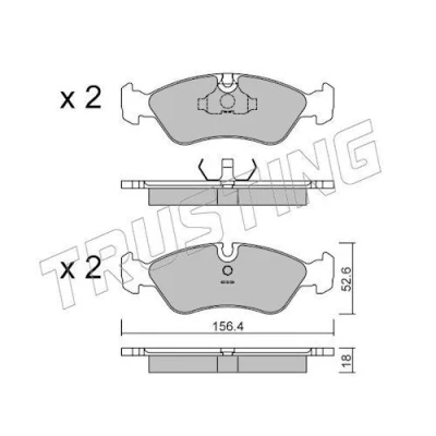 Imagen de TRUSTING 119.0 Juego de pastillas freno preparado para indicador desgaste OPEL: Calibra A, Astra F Sedán, CC, DAEWOO: Lanos Hatchback