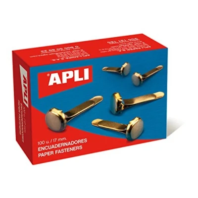 Imagen de APLI 12284 Encuadernadores metálicos sin arandela 17 mm 100 u.