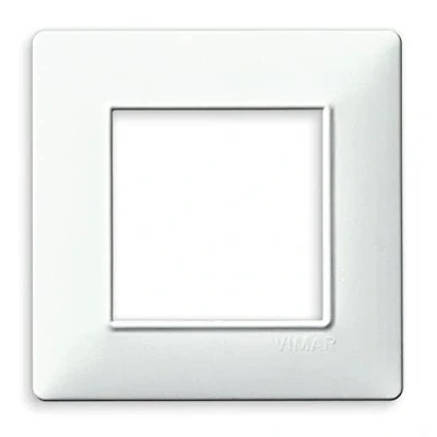 Imagen de Vimar serie plana Placa 2 módulo tecnopolimero blanco