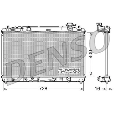 Imagen de DENSO DRM50042 Radiador, refrigeración del motor Aluminio 400 728 16