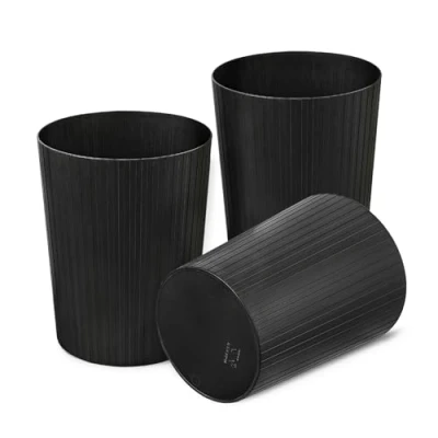 Imagen de Cetomo 7.2L * 3 Set, papelera, papelera para baños, cocinas, oficinas en el hogar, dormitorios negro