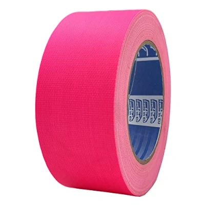 Imagen de ACIT cinta de tela fluorescente, 50 mm x 25 m, reforzada, Duct Tape, adhesiva americana reparaciones, fijación y embalaje alta estanqueidad (Rosa)