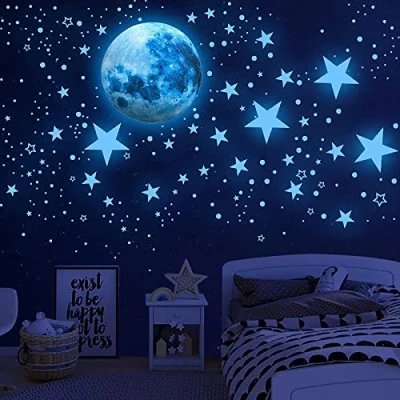 Imagen de 1108PCS Estrellas Fluorescentes para Techo Pegatinas Infantiles Pared Puntos Luminosas el Vinilo Infantil Decoracion Habitación Dormitorio