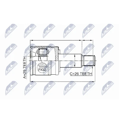 Imagen de NTY NPW SU 005 Junta Homocinética Transmisión automática, Caja de cambios manual lado engranaje SUZUKI: Vitara I SUV, Grand 1 SUV