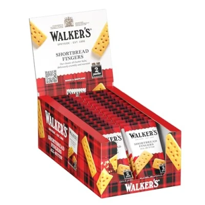 Imagen de Walkers dedos de mantequilla tradicionales en forma dedo por receta escocesa, 40 g, 24 piezas