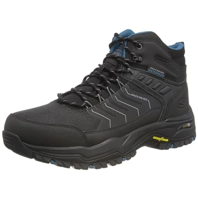 Imagen de Skechers Arch Fit Dawson Raveno, Botas de Senderismo Hombre, Black Leather / Mesh, 42.5 EU