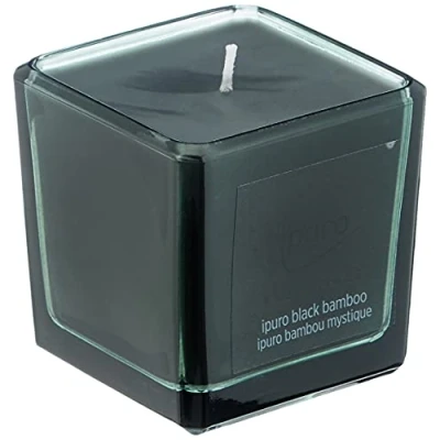 Imagen de ipuro ESSENTIALS Black Bamboo Vela perfumada transparente, 125 ml