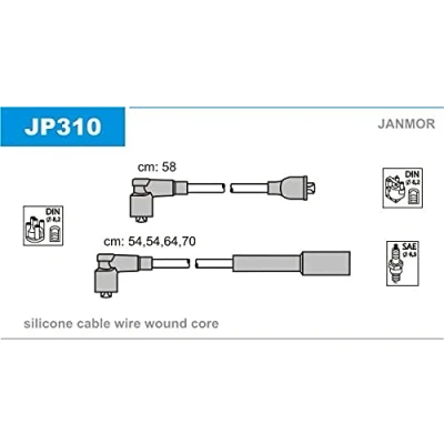 Imagen de JANMOR JP310 Juego de Cables Encendido SUZUKI: Vitara I SUV, SUV Cabrio, SJ 413