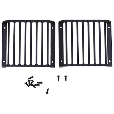 Imagen de 2pcs Rejilla de Protección Lámpara, Faro Delantero Metal para Guardia Lámpara RC con Ajuste atornillado vehículo sobre orugas TRX 4