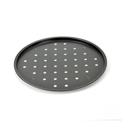 Imagen de ORIGINAL KAISER Delicious Bandeja Redonda 32 cm para Pizza con Perforaciones Antiadherente, Negro