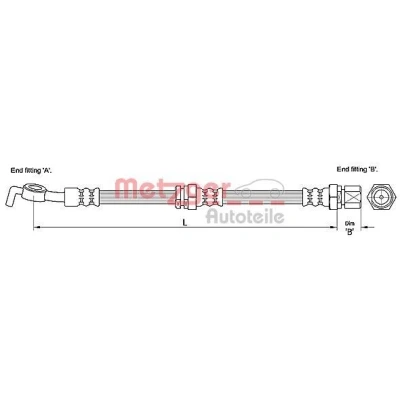 Imagen de METZGER 4110192 Latiguillos de Freno 366 CHEVROLET: Lacetti Hatchback