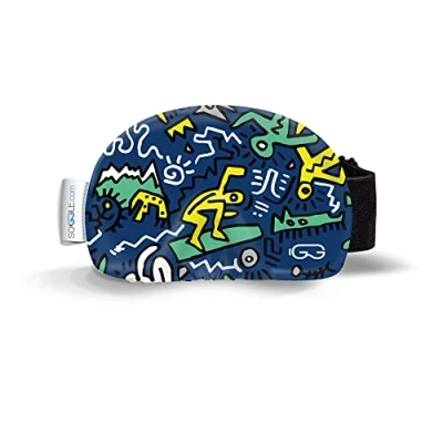 Imagen de SOGGLE Funda protectora para gafas de esquí, microfibra, talla única, color azul