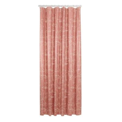 Imagen de Sealskin Mind Cortina de ducha 180x200 cm PEVA Rosa oscuro / Blanco