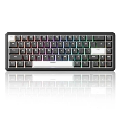 Imagen de ATTACK SHARK X65 HE Teclado Gaming Interruptores Magnéticos Rapid Trigger, 65% Cableado, 8000 Hz Tasa de Sondeo, Precisión RT 0,01mm, Teclas PBT, Driver QMK, Diseño QWERTY ANSI, RGB (Negro)