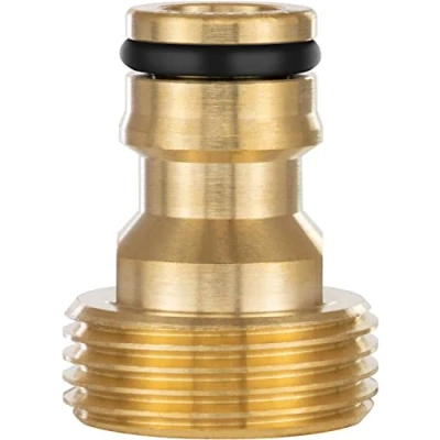 Imagen de Poppstar Adaptador grifo manguera con rosca exterior de 3/4“ y conector macho para (compatible Gardena sistema acoplamiento)