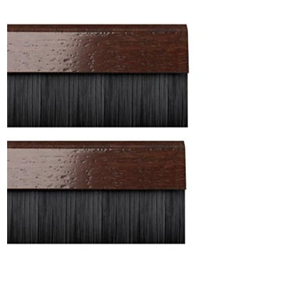 Imagen de Stormguard 02 am0010838dwo cepillo BDS Cubierta para parte inferior de la puerta burlete, roble oscuro, 838mm, set 2 piezas