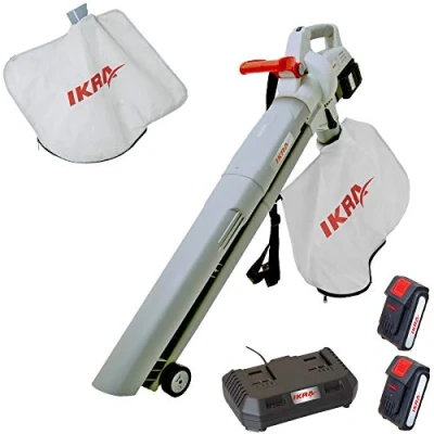 Imagen de IKRA 3en1 aspirador soplador a batería ICBV 2/20, incl. 2x batería, doble cargador rápido y saco colector
