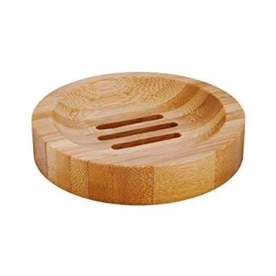 Imagen de Sustainable Bamboo Soap Dish Round Zero Waste for Shampoo Bars and Soaps