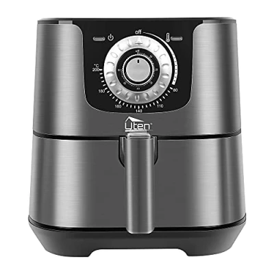 Imagen de Uten Freidora de Aire sin Aceite 5.5 L, 1700 W Tecnología Rapid Air Para Cocinar, Hornear y Asar a la Parrilla con Poca Grasa, Fácil Limpiar,con Función Pausa Reinicio