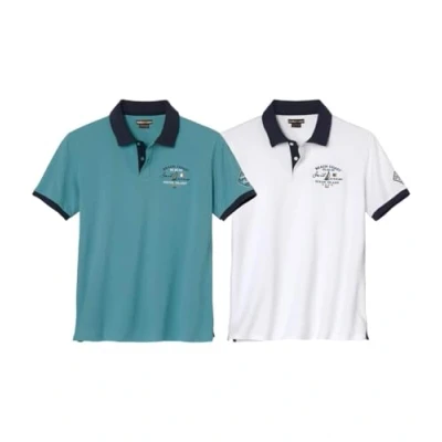 Imagen de ATLAS FOR MEN Lote de 2 Polos Piqué Bordados 5XL