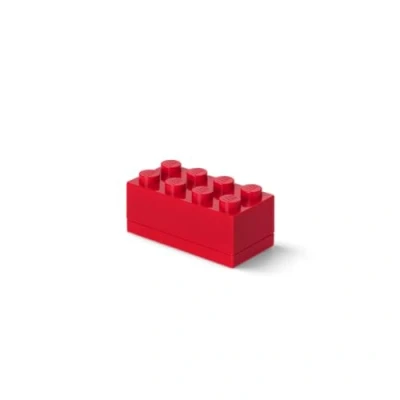 Imagen de Room Copenhagen Minicaja de 8 espigas Lego, Caja para tentempiés, Rojo, knobs