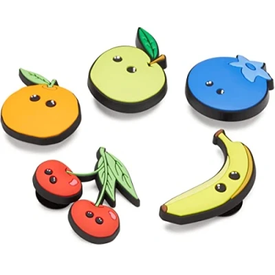 Imagen de Crocs 5 pack Food Jibbitz Shoe Charms, Encantos para zapatos, unisex adulto, Smile Fruit, Talla única