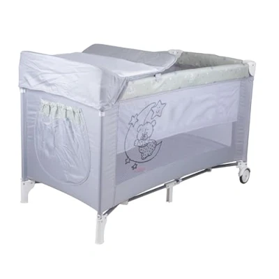 Imagen de TORAL Cuna de Viaje Bebe con Colchon Parque 2 en 1, Plegable y Seguro, Ideal para Casa Viaje, Práctico Infantil Dormir Jugar Modelo Pretty+ Cambiador