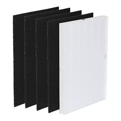 Imagen de Eagles 115115 Juego de filtros Hepa repuesto y 4 prefiltros carbono para purificador aire Plasma Wave 5300 5500 6300 9000 5000b WAC5300 WAC5500 WAC6300 WAC9500 compatible con Winix