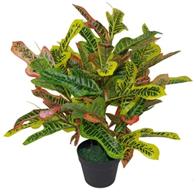Imagen de Leaf Hoja Artificial Codiaeum Multicolor casa Planta, 65cm (LEAF 7082)