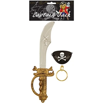 Imagen de PIRATE SWORD 37.5CM W/EYEPATCH/EARRING CHILD