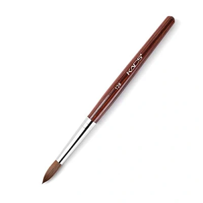 Imagen de KADS Kolinsky Sable Pincel acrílico para decoración de uñas, bolígrafo madera roja, herramienta manicura (12#)