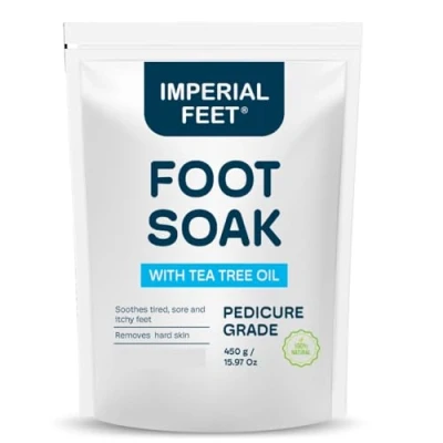 Imagen de Pedicure Quality Foot Soak with Tea Tree Oil &amp; Epsom Salt Helps Treat Nail Fungus Athletes Anti Fungal Treatment Moisturiser Deodorizer Feet Exfoliating
