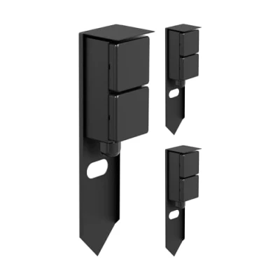 Imagen de ledscom.de 3 PIWI Toma de jardín Columna con piqueta Tierra para Exteriores, IP44, 2 vías, Acero Inoxidable, Negro, Angular, 30 cm
