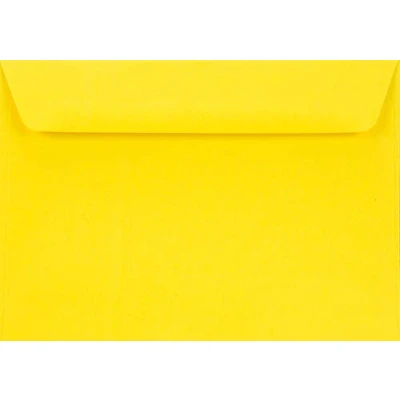 Imagen de Netuno 100x sobres de color amarillos DIN C6 114x162mm 90g Burano Giallo Zolfo solapa autoadhesiva recta sin ventana para invitaciones boda tarjeta felicitación Pascua fotos vales bautismo bricolaje