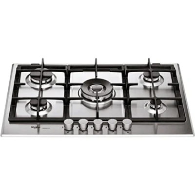 Imagen de Whirlpool GMR 7522/IXL hobs Acero inoxidable Integrado Encimera de gas Placa (Acero inoxidable, Integrado, gas, 1000 W, Alrededor)