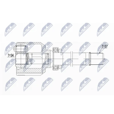 Imagen de NTY NPW PE 038 Junta Homocinética Eje delantero, derecha PEUGEOT: 308 SW 2