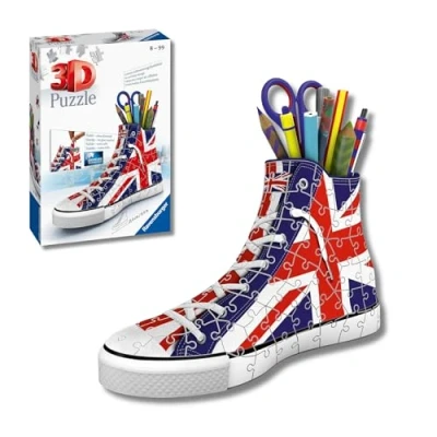 Imagen de Ravensburger Puzzle de 108 piezas, diseño bandera británica para niños a partir 8 años. Un organizador ideal escritorio o lapicero, individual (11222), Exclusivo en Amazon