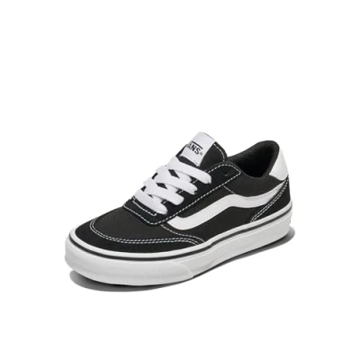 Imagen de Vans Brooklyn LS, Zapatillas Unisex niños, Suede Canvas Black White 31.5 EU